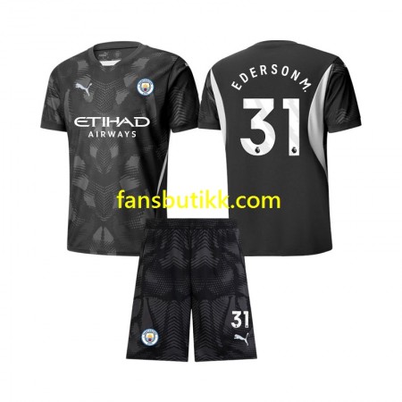 Fotballdrakt Manchester City Ederson Moraes 31 Keeper Barn Fjerde 2024-2025 Kortermet